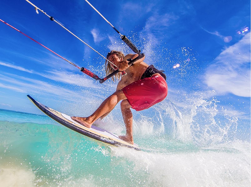 surfing and golfing